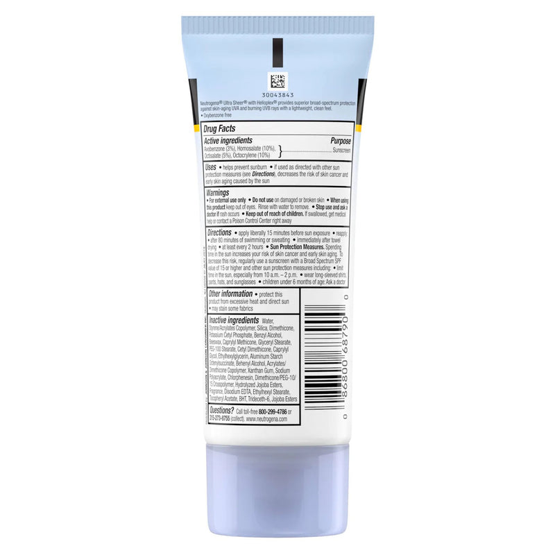 Neutrogena® Ultra Sheer® Sunscreen SPF 55 Lotion 3 oz. Tube (546698_EA) 1/EA