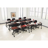 Iceberg OfficeWorks Mobile Training Table, Rectangular, 72" x 18" x 29", Mahogany/Black (ICE68068) Each