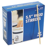 AmerCareRoyal® Wood Coffee Stirrers, 5.5", 10,000/Carton (RPPR810CT) Case of 10000