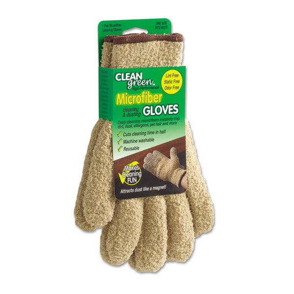 Master Caster® CleanGreen Microfiber Dusting Gloves, 5" x 10, Pair (MAS18040) 1 Pair