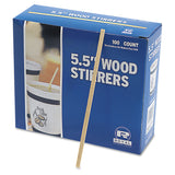 AmerCareRoyal® Wood Coffee Stirrers, 5.5", 10,000/Carton (RPPR810CT) Case of 10000