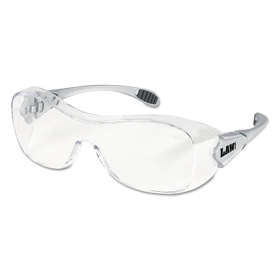 Memphis Glove Law® OTG Protective Eyewear, Clear Lens, Polycarbonate, Anti-Fog, Silver Frame (135-OG110AF) 12 Pairs