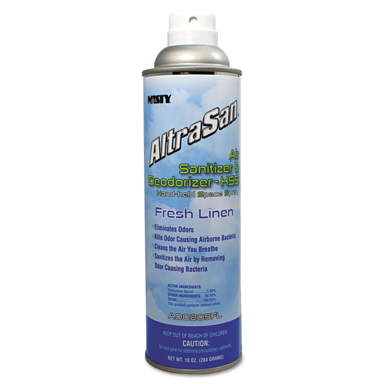 Misty® AltraSan Air Sanitizer and Deodorizer, Fresh Linen, 10 oz Aerosol Spray (AMR1037236EA)