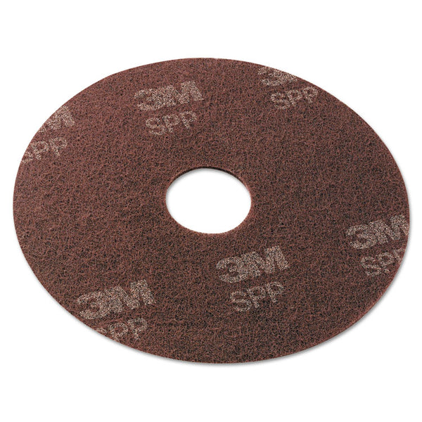 Scotch-Brite™ Surface Preparation Pad, 17" Diameter, Maroon, 10/Carton (MMMSPP17)