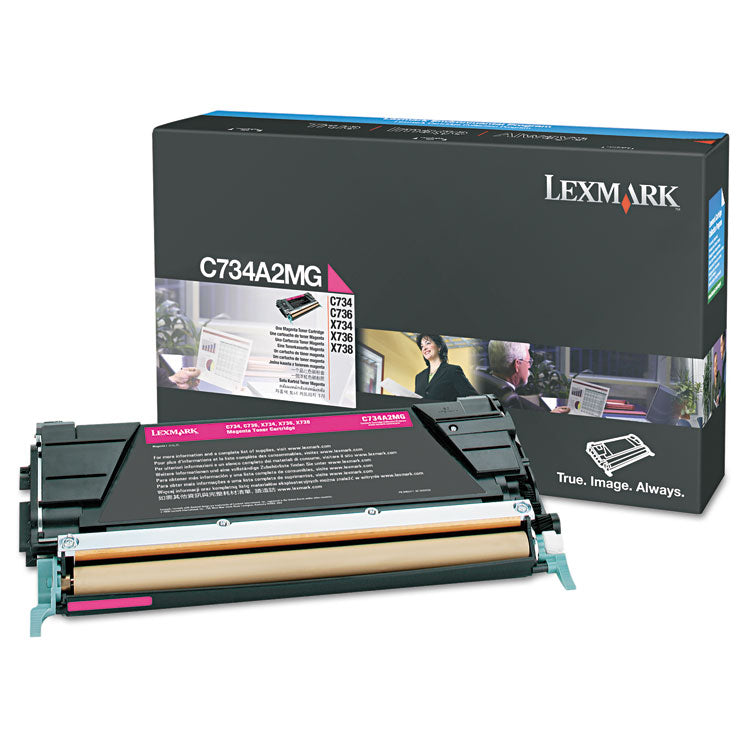 Lexmark™ C734A2MG Toner, 6,000 Page-Yield, Magenta (LEXC734A2MG)