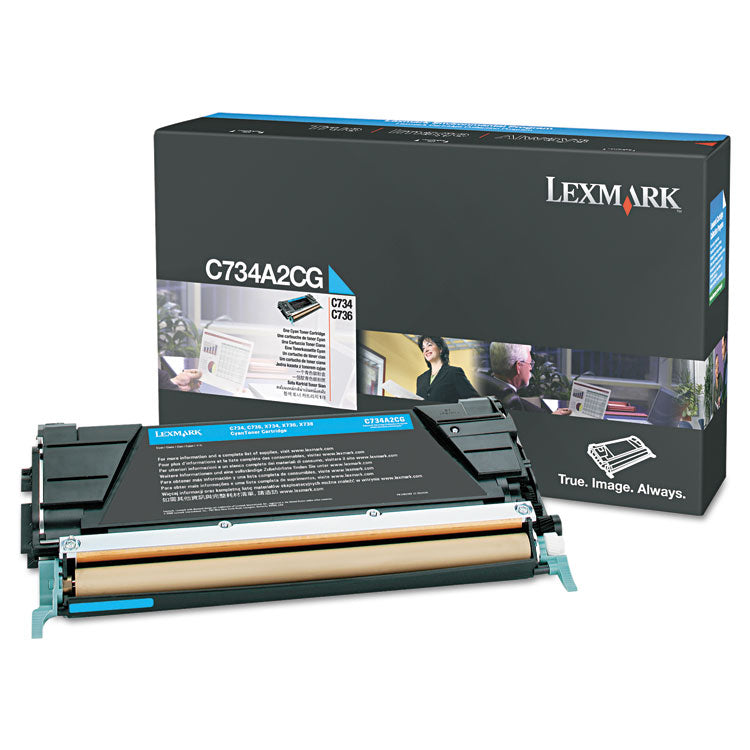 Lexmark™ C734A2CG Toner, 6,000 Page-Yield, Cyan (LEXC734A2CG)