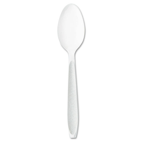 SOLO® Impress Heavyweight Full-Length Polystyrene Cutlery, Teaspoon, White, 1,000/Carton (SCCHSWT0007)