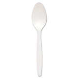 SOLO® Regal Mediumweight Cutlery, Full-Size, Teaspoon, White, 1000/Carton (SCCS6SW) Case of 1000