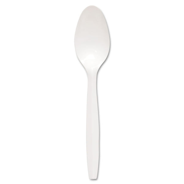 SOLO® Regal Mediumweight Cutlery, Full-Size, Teaspoon, White, 1000/Carton (SCCS6SW)