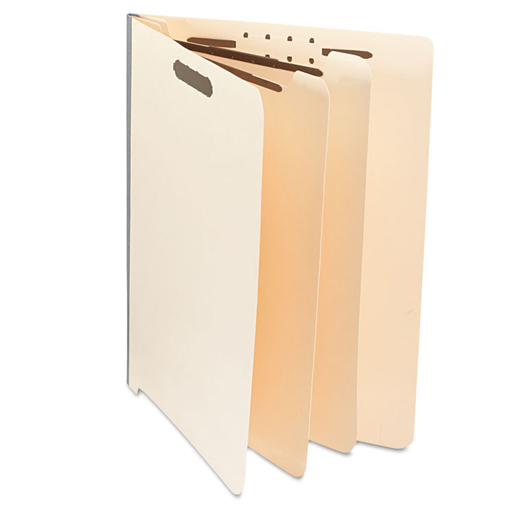 Universal® Six-Section Manila End Tab Classification Folders, 2" Expansion, 2 Dividers, 6 Fasteners, Letter Size, Manila, 10/Box (UNV16150) Box of 10