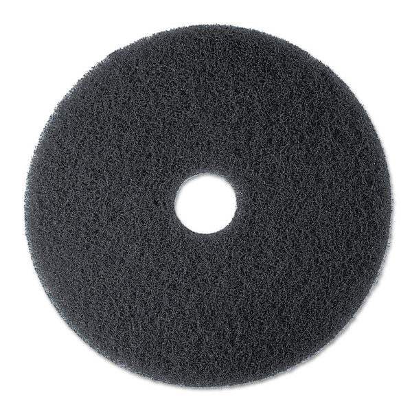 3M™ Low-Speed High Productivity Floor Pads 7300, 17" Diameter, Black, 5/Carton (MMM08275)