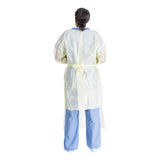 Halyard Basics Protective Procedure Gown Large Yellow NonSterile AAMI Level 2 Disposable (1204460_BG) 10/BG