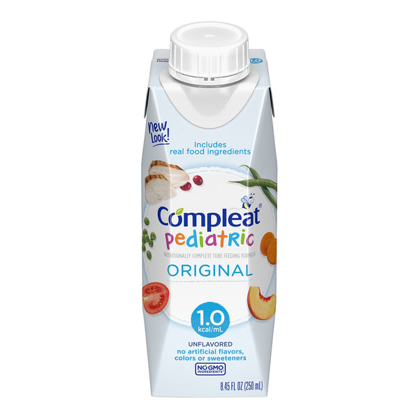 Compleat® Pediatric Original Pediatric Tube Feeding Formula Unflavored 8.45 oz. Reclosable Carton Liquid Real Food Ingredients (855367_EA) 1/EA