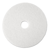 3M™ Low-Speed Super Polishing Floor Pads 4100, 20" Diameter, White, 5/Carton (MMM08484) Case of 5