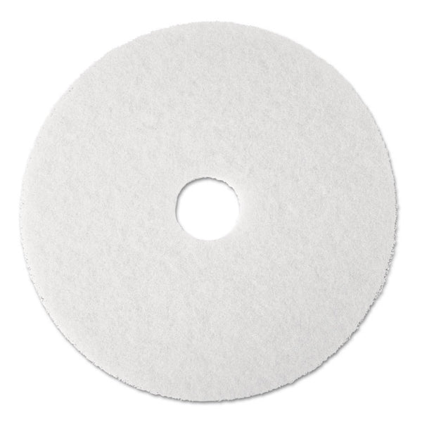 3M™ Low-Speed Super Polishing Floor Pads 4100, 20" Diameter, White, 5/Carton (MMM08484)