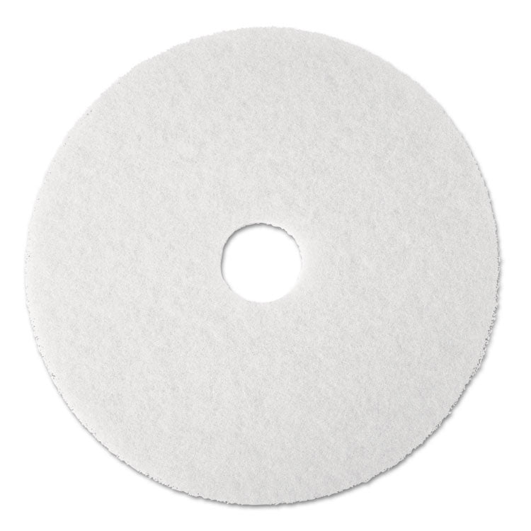 3M™ Low-Speed Super Polishing Floor Pads 4100, 20" Diameter, White, 5/Carton (MMM08484)