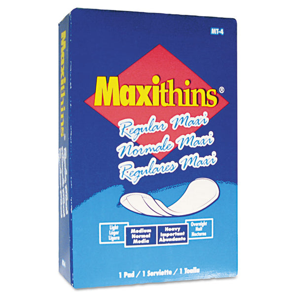 HOSPECO® Maxithins Vended Sanitary Napkins #4, Maxi, 100 Individually Boxed Napkins/Carton (HOSMT4FS)