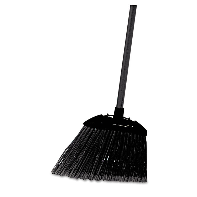 Rubbermaid® Commercial Angled Lobby Broom, Poly Bristles, 35" Handle, Black (RCP637400BLA)