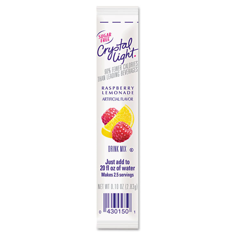 Crystal Light® CRY00015 On the Go, Raspberry Lemonade, 0.16 oz Packets ...