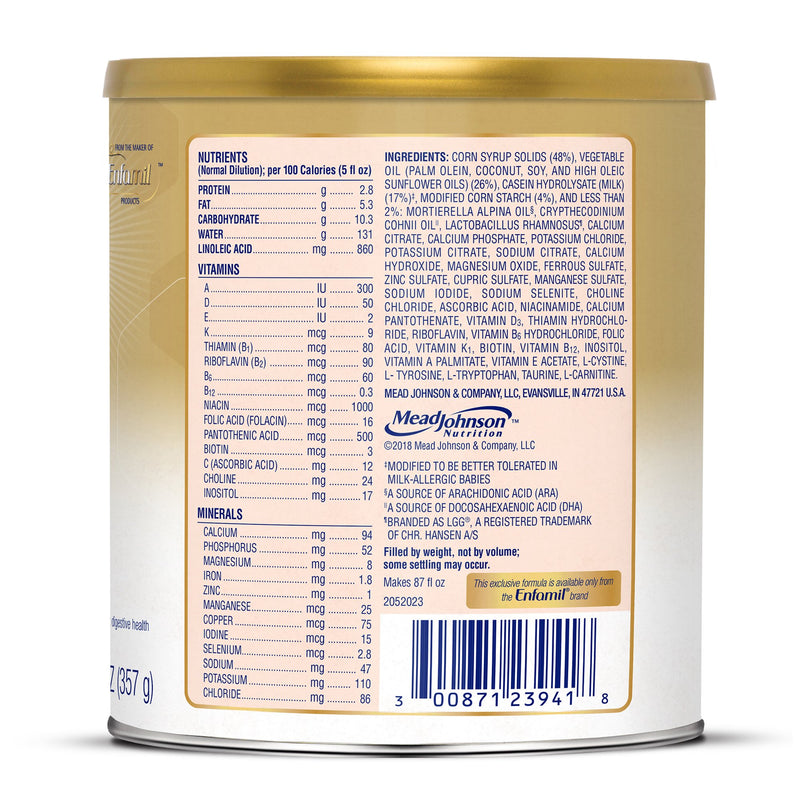 Nutramigen® with Probiotic LGG® Infant Formula Unflavored 12.6 oz. Can Powder Iron Cow's Milk Allergy (1166030_CS) 6/CS