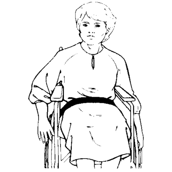 Econo-Belt Wheelchair Safety Belt One Size Fits Most Strap Fastening with Buckle Attaches with Slider Buckles (160709_EA) 1/EA