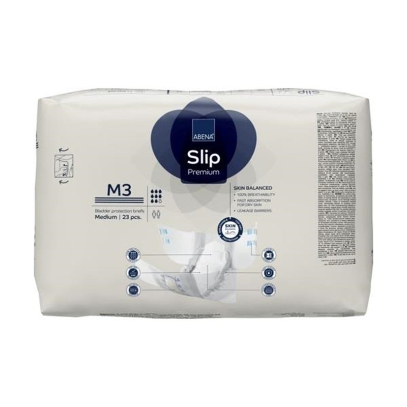 Abena® Slip Premium M3 Unisex Adult Incontinence Brief Medium Disposable Heavy Absorbency (1218202_CS) 92/CS