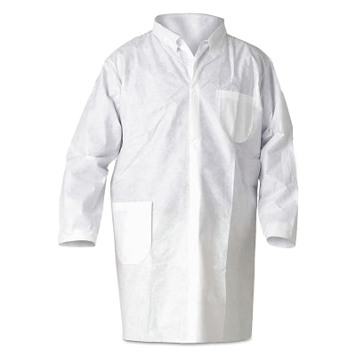 Ansell A20 Breathable Particle Protection Lab Coat, Large, White (412-10029) 25 EA / CA