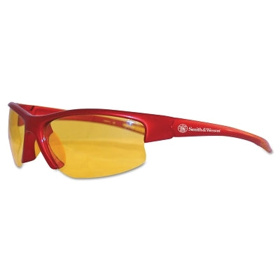 Kimberly-Clark Equalizer Safety Glasses, Amber Polycarbonate Lens, Uncoated, Red, Nylon (412-21299) Each