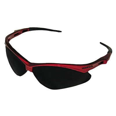 Ansell V30 Nemesis™ Safety Glasses, Smoke, Polycarbonate Lens, Anti-Fog, Red Frame/Temples, Nylon (412-22611) 1 Pair
