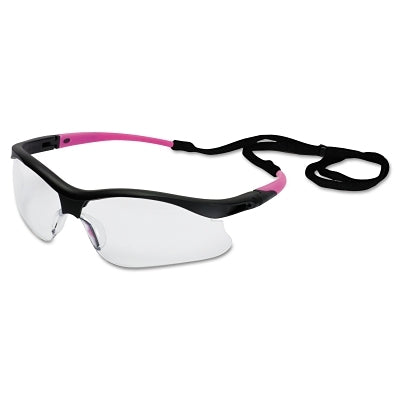 Ansell V30 Nemesis™ Safety Glasses, Clear, Polycarbonate Lens, Anti-Fog, Black Frame/Pink Temples, Nylon, Small (412-38478) 12 EA / CA