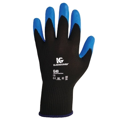Ansell G40 Multi-Purpose Gloves, 9/Large, Black/Blue, Foam Nitrile Coated (412-40227) 12 PR / DZ