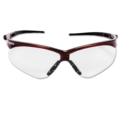 Ansell V30 Nemesis™ Safety Glasses, Clear, Polycarbonate Lens, Anti-Fog, Red Frame/Temples, Nylon (412-47378) Each
