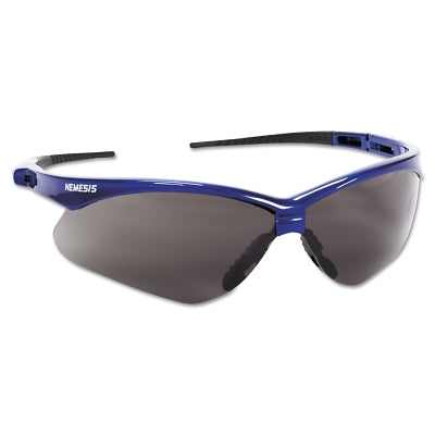 Ansell V30 Nemesis™ Safety Glasses, Smoke, Polycarbonate Lens, Anti-Fog, Metallic Blue Frame/Black Temples, Nylon (412-47387) Each