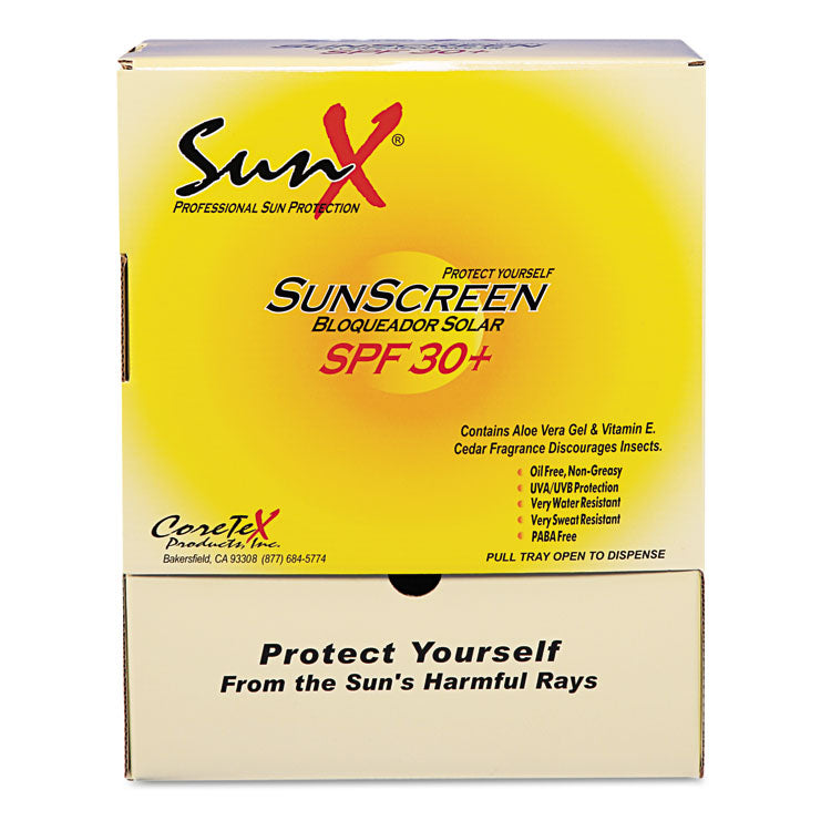 SunX® SPF30 Sunscreen, Single Dose Pouch, 100/Box (PFYCT91664) Box of 100