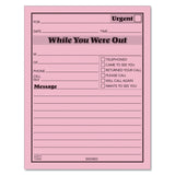 TOPS™ Pink Message Pad, One-Part (No Copies), 4.25 x 5.5, 50 Forms/Pad, 12 Pads/Pack (TOP3002P) Case of 12