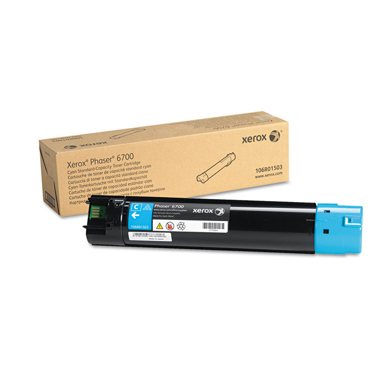 Xerox® 106R01503 Toner, 5,000 Page-Yield, Cyan (XER106R01503) Each