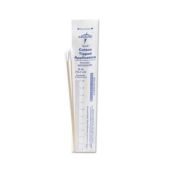 Medline Cotton-Tipped Applicators, 6", 100 Applicators/Box (MIIMDS202000)