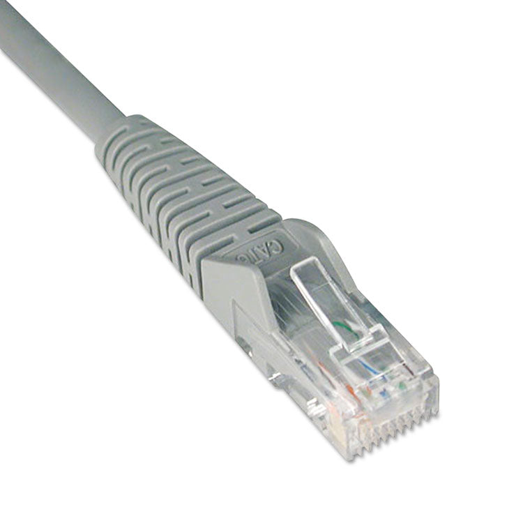 Tripp Lite by Eaton Cat6 Gigabit Snagless Molded Patch Cable, RJ45 (M/M), 1 ft., Gray (TRPN201001GY) Each
