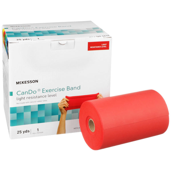 McKesson CanDo® Exercise Resistance Band Red 5 Inch X 25 Yard Light Resistance (1073316_EA) 1/EA