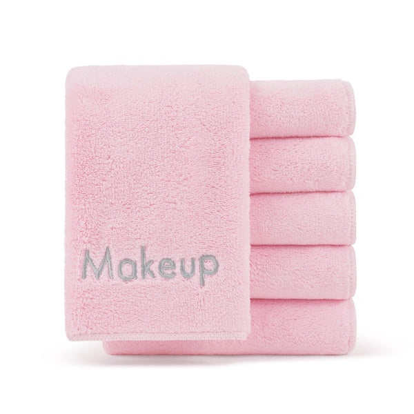 Arkwright Home Bck2U Coral Fleece Makeup Towel 13x13 Pink (6/Pack) (PNP-MU-PINK) 6/PK