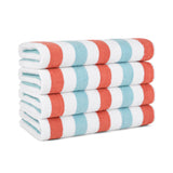Hospeco® Cabo Cabana Beach Towel 30x70 Orange/Blue, 24/Case (HOSCABOCABANA-OR-BL-CS) Case of 24