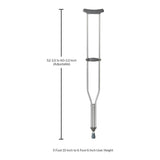 McKesson Underarm Crutches Tall Adult 5 Foot 10 Inch to 6 Foot 6 Inch User Height Aluminum Frame 350 lbs. Weight Capacity (1065232_PR) 1/PR