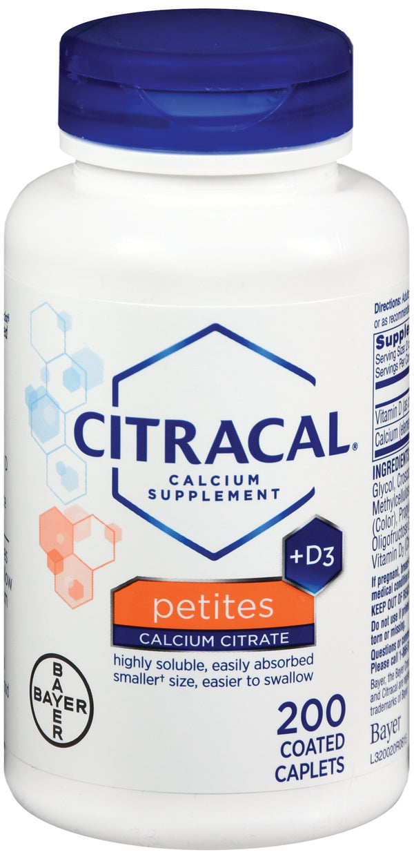 Citracal® Petites Joint Health Supplement Vitamin D / Calcium 500 IU - 400 mg Strength Tablet 200 per Bottle (987734_BT) 1/BT