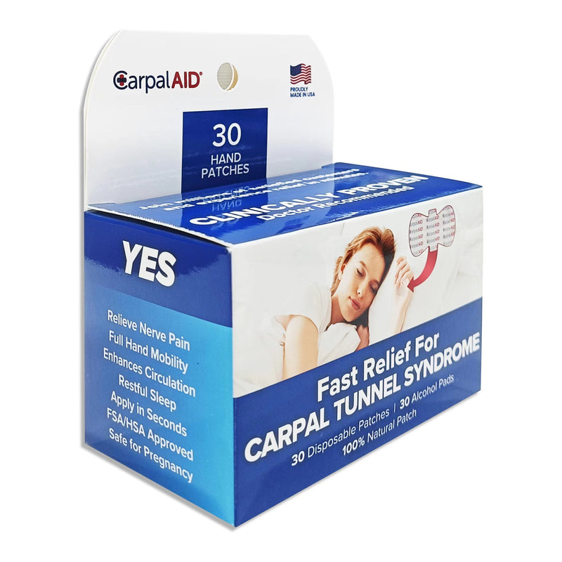 Carpal AID® Patch Hand-Based Carpal Tunnel Support Plastic Left or Right Hand Clear One Size Fits Most (1254008_PK) 30/PK