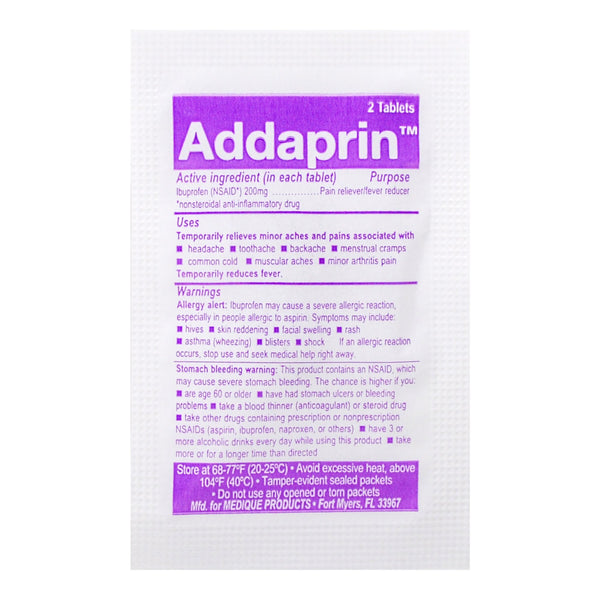 Addaprin™ Pain Relief 200 mg Strength Ibuprofen Tablet 250 per Box (769188_BX) 250/BX