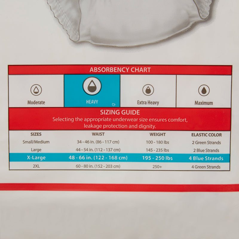 Sure Care™ Plus Unisex Adult Absorbent Underwear Pull On with Tear Away Seams X-Large Disposable Heavy Absorbency (829960_CS) 100/CS
