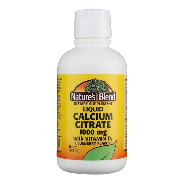 Nature's Blend Joint Health Supplement Calcium Citrate / Vitamin D3 1,000 mg Strength Liquid 16 oz. Blueberry Flavor (1227503_EA) 1/EA