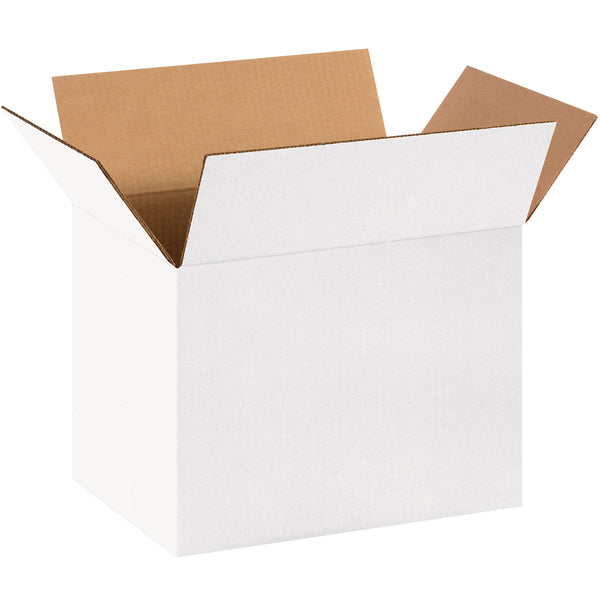 14 x 10 x 10" White Corrugated Boxes (141010W) Bundle Of 25