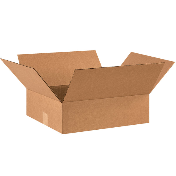 14 x 12 x 3" Flat Corrugated Boxes (14123R) Bundle Of 25