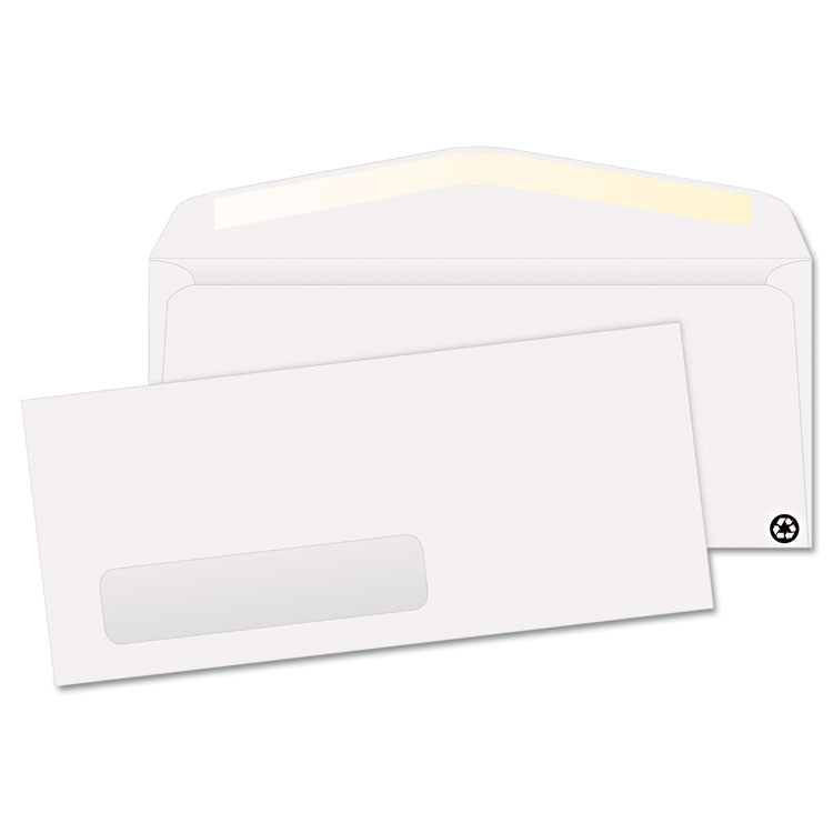 Quality Park™ Address-Window Security-Tint Envelope, #10, Commercial Flap, Gummed Closure, 4.13 x 9.5, White, 500/Box (QUA21316) Box of 500